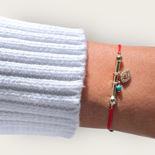 My Vision Is Clear, My Energy Protected — Evil Eye Red String Bracelet - Georgina Nicol