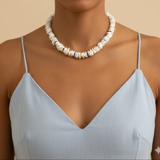 Natural Shell Beaded Necklace - Georgina Nicol