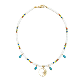 Natural Shell Half Sun Beaded Necklace - Georgina Nicol