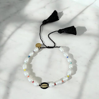 Ocean Blessing – Pearl & Cowrie Shell Bracelet for Calm & Confidence - Georgina Nicol