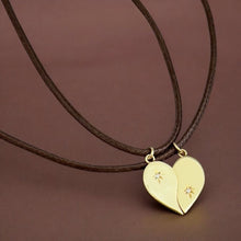 Load image into Gallery viewer, One for you One for me - Half Heart Cord Necklace - Georgina Nicol
