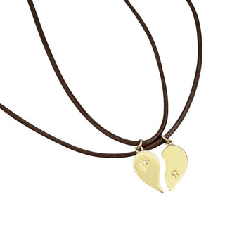 One for you One for me - Half Heart Cord Necklace - Georgina Nicol