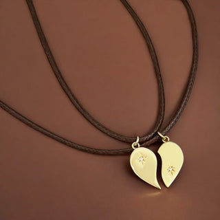 One for you One for me - Half Heart Cord Necklace - Georgina Nicol