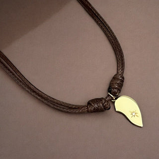 One for you One for me - Half Heart Cord Necklace - Georgina Nicol