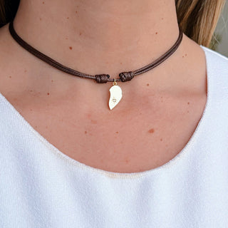 One for you One for me - Half Heart Cord Necklace - Georgina Nicol