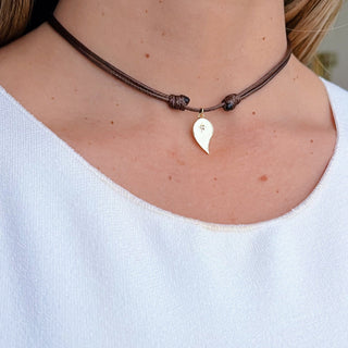 One for you One for me - Half Heart Cord Necklace - Georgina Nicol