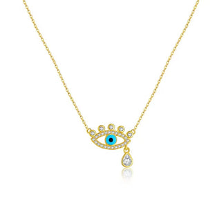 Only Good Energy Flows to Me — CZ Evil Eye Necklace - Georgina Nicol