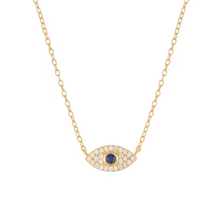 Only Good Energy Reaches Me — CZ Evil Eye Necklace - Georgina Nicol