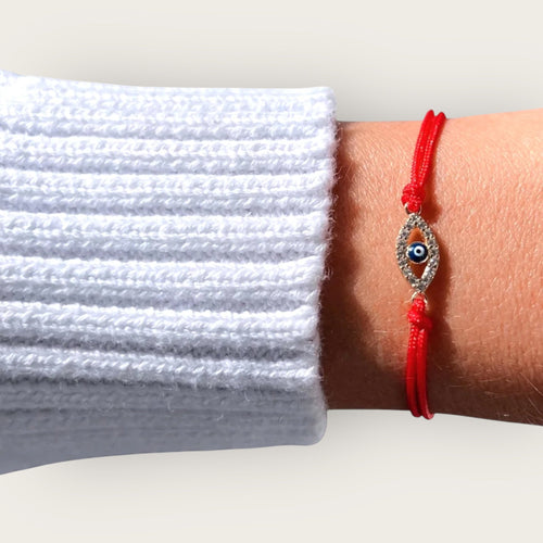 Only Good Energy Reaches Me — Evil Eye Red String Bracelet - Georgina Nicol