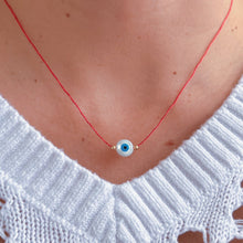 Load image into Gallery viewer, Only Good Energy Reaches Me — Evil Eye Red Thread Necklace - Georgina Nicol
