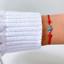 Load image into Gallery viewer, Only Good Energy Reaches Me — Red String Evil Eye Bracelet - Georgina Nicol
