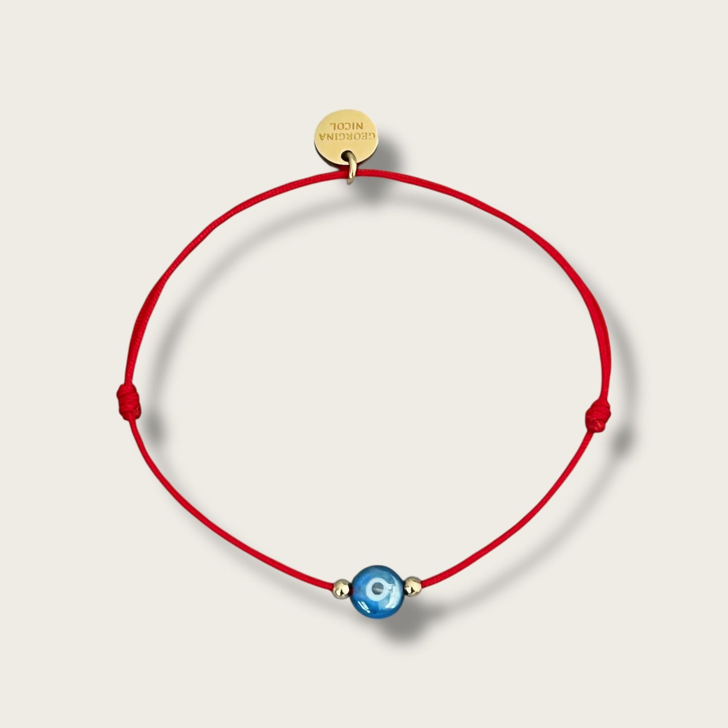 Only Good Energy Reaches Me — Red String Evil Eye Bracelet - Georgina Nicol