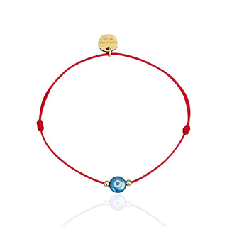 Only Good Energy Reaches Me — Red String Evil Eye Bracelet - Georgina Nicol