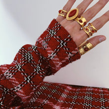Load image into Gallery viewer, Passion &amp; Power – Vintage Red Gemstone Adjustable Ring - Georgina Nicol
