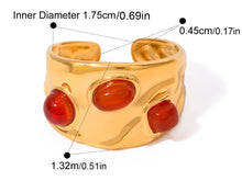 Load image into Gallery viewer, Passion &amp; Power – Vintage Red Gemstone Adjustable Ring - Georgina Nicol

