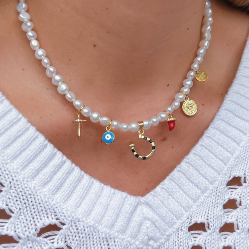 Pearls and Symbols That Protect My Journey Necklace - Georgina Nicol