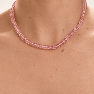 Pink Crystal Quartz Necklace - Georgina Nicol