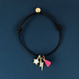 Power, Light, and Joy — Star, Lightning Bolt & Tassel Bracelet - Georgina Nicol
