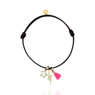 Power, Light, and Joy — Star, Lightning Bolt & Tassel Bracelet - Georgina Nicol