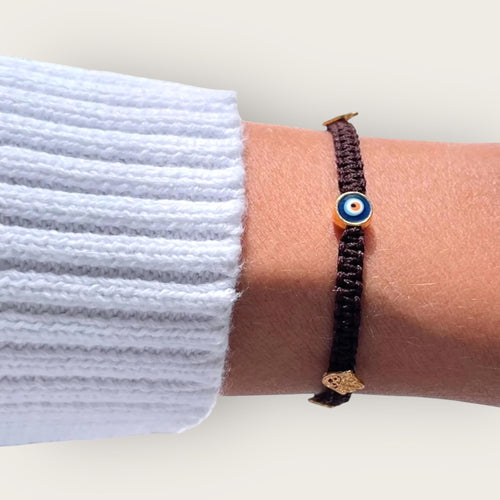 Protected by Ancient Symbols — Evil Eye & Hamsa Bracelet - Georgina Nicol