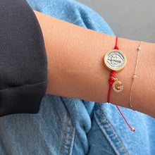 Load image into Gallery viewer, Protected by Faith – Saint Benedict Red String Bracelet with Initial Charm - Georgina Nicol
