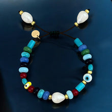 Load image into Gallery viewer, Protected by Light and Surrounded by Joy Evil Eye Bracelet - Georgina Nicol
