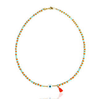 Protected by Light — Beaded Evil Eye Necklace - Georgina Nicol