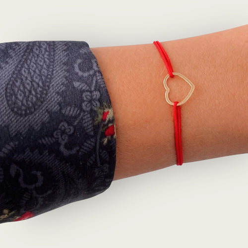Protected by Love Bracelet – Red String Heart Bracelet - Georgina Nicol