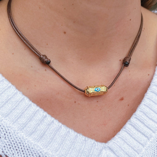 Protected in Every Step Evil Eye Necklace - Georgina Nicol
