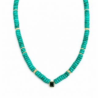 Protection, Abundance & Balance Green Turquoise Necklace - Georgina Nicol