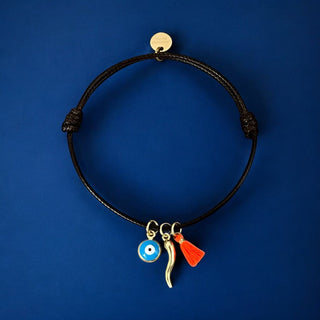 Protection and Fortune — Lucky Charms Bracelet with Cornicello & Evil Eye - Georgina Nicol