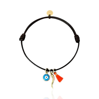 Protection and Fortune — Lucky Charms Bracelet with Cornicello & Evil Eye - Georgina Nicol