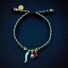Load image into Gallery viewer, Protection and Fortune Surround Me — Braided Cord Bracelet - Georgina Nicol
