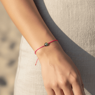 Protection, Confidence & Good Energy 14k Gold Green Evil Eye Bracelet - Georgina Nicol