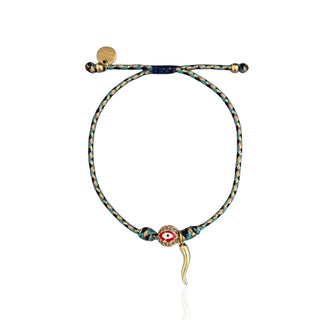 Protection Energy CZ Evil Eye & Cornicello Braided Bracelet - Georgina Nicol