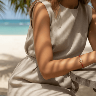 Protection & Energy Shield Red String Evil Eye Bracelet - Georgina Nicol