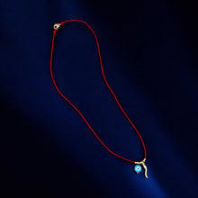 Load image into Gallery viewer, Protection &amp; Good Fortune - Cornicello &amp; Evil Eye Red String Necklace - Georgina Nicol
