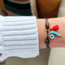 Load image into Gallery viewer, Protection, Good Fortune &amp; Divine Blessings — Cornicello, Evil Eye &amp; Tassel Bracelet - Georgina Nicol

