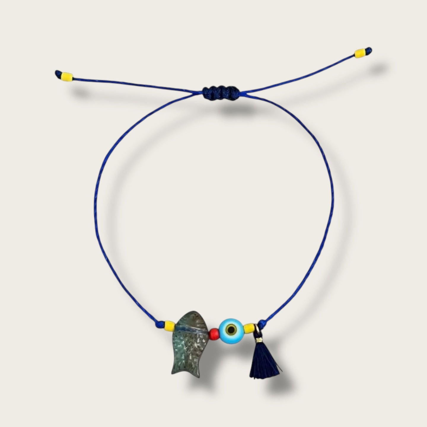 Protection, Intuition & Flow - Blue Fish & Evil Eye Bracelet - Limited Edition - Georgina Nicol