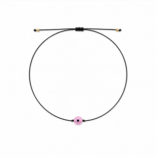Protection, Love & Feminine Energy 14k Gold Pink Evil Eye Bracelet - Georgina Nicol