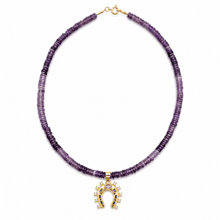 Protection, Luck & Inner Peace Amethyst Horseshoe Necklace - Georgina Nicol