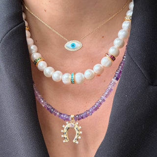 Protection, Luck & Inner Peace Amethyst Horseshoe Necklace - Georgina Nicol