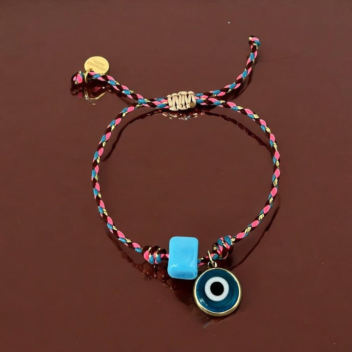 Protection, Luck & Inner Peace – Evil Eye & Turquoise Amulet Bracelet - Georgina Nicol