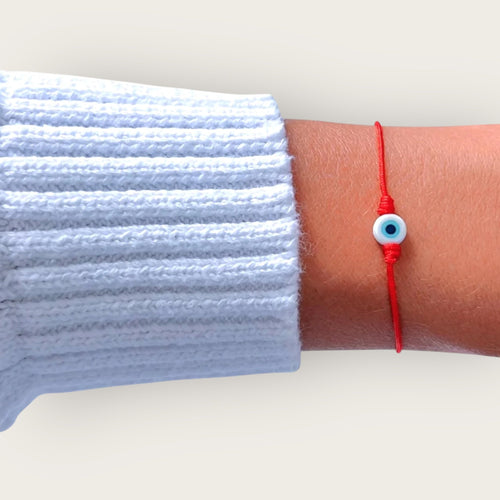 Protection & Spiritual Strength – Red String Evil Eye Bracelet - Georgina Nicol