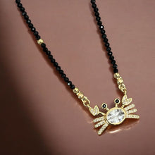 Load image into Gallery viewer, Protection &amp; Strength — CZ Crab Black Spinel Necklace - Georgina Nicol
