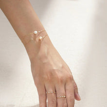 Load image into Gallery viewer, Purity, Wisdom &amp; Inner Strength 14k Solid Gold Single Pearl Bracelet - Georgina Nicol
