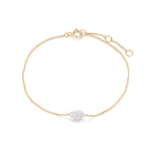 Load image into Gallery viewer, Purity, Wisdom &amp; Inner Strength 14k Solid Gold Single Pearl Bracelet - Georgina Nicol
