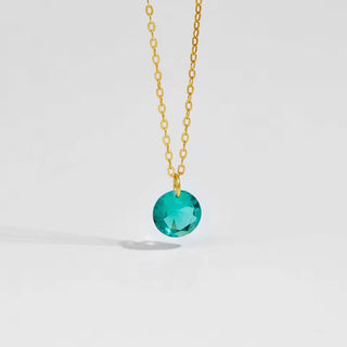 Radiant Elegance — Green Crystal Pendant Necklace - Georgina Nicol