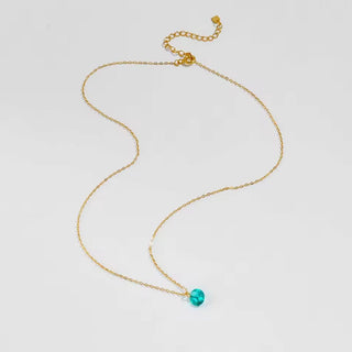 Radiant Elegance — Green Crystal Pendant Necklace - Georgina Nicol