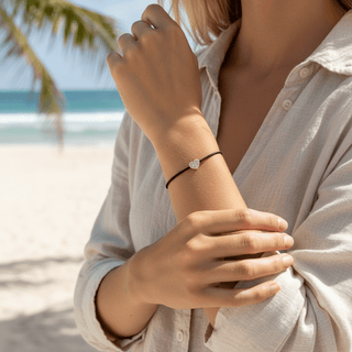 Radiant Heart 14K Solid Gold Diamond Cord Bracelet - Georgina Nicol